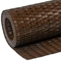 VidaXL Balkonscherm 500x80 cm poly rattan bruin en zwart - thumbnail
