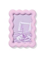 HEMA Fotolijst 10x15cm lila hout golvend (lila) - thumbnail