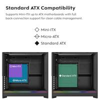 Jonsbo Midi-tower Gaming-behuizing, Behuizing, PC-behuizing Wit - thumbnail