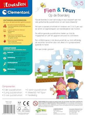 Clementoni fien & teun boerderij educatief spel