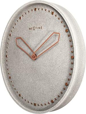 NeXtime NE-3197GS Wandklok Dia. 35 Cm, Polyresin, Grijs NeXtime NE-3197GS Wandklok Dia. 35 Cm, Polyresin, Grijs
