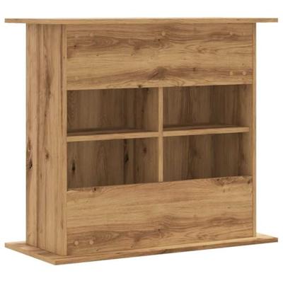 Aquariumstandaard Artisan Eikenhout 81x36x73 cm Bewerkt Hout