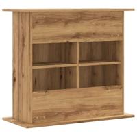 Aquariumstandaard 81x36x73cm bewerkt hout artisanaal eikenkleur - thumbnail