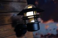 Wandlamp zwart Nordlux &apos;Blokhus&apos; zwart voordeur lamp up lighter E27 fitting - thumbnail