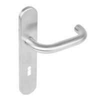 Deurkr.Rond schild sl.gat 72 mm rvs geborst. - thumbnail