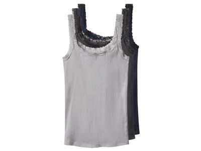 esmara Set van 3 dames tops (marineblauw/donkergrijs/lichtgrijs, XL (48/50))