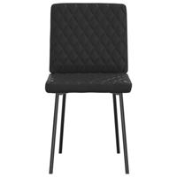 Eetkamerstoelen 2 st kunstleer zwart - thumbnail