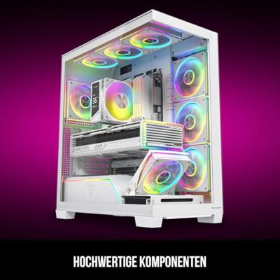 MODECOM computerkast VOLCANO STELLAR PLUS ARGB MIDI 5F Wit