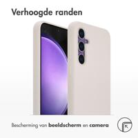 Accezz Liquid Silicone Backcover met MagSafe voor Samsung Galaxy S23 FE Telefoonhoesje Grijs - thumbnail