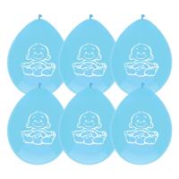 Ballonnen geboorte jongen zak a 6 stuks - thumbnail