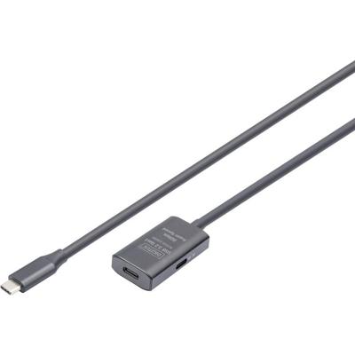 Digitus DA-73108 USB-C-kabel USB 3.2 Gen1, USB 3.2 Gen1, USB 3.0 USB-C, USB-C bus, USB-C stekker 5.00 m Zwart Actief met signaalversterking, Stekker past op Digitus DA-73108 USB-C-kabel USB 3.2 Gen1, USB 3.2 Gen1, USB 3.0 USB-C, USB-C bus, USB-C stekker 5.00 m Zwart Actief met signaalversterking, Stekker past op