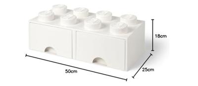 Room Copenhagen LEGO Brick Drawer 8 Wit opbergdoos