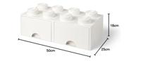 Room Copenhagen LEGO Brick Drawer 8 Wit opbergdoos - thumbnail