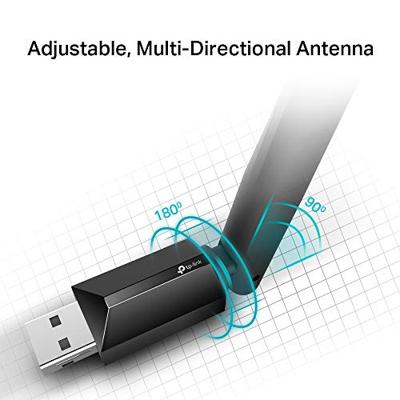 TP-Link Archer T2U Plus Wifi adapter Zwart
