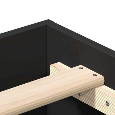 Bedframe zonder matras 150x200 cm spaanplaat zwart