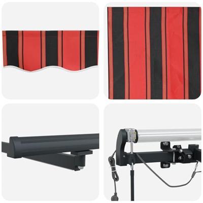 Automatische Intrekbare Luifel met LED Oranje en Bruin 400x350 cm