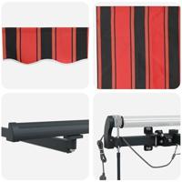 Automatische Intrekbare Luifel met LED Oranje en Bruin 400x350 cm - thumbnail