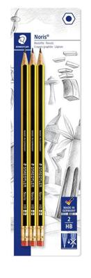 Potlood staedtler noris standaard 120-0 hb met gum | 10 stuks