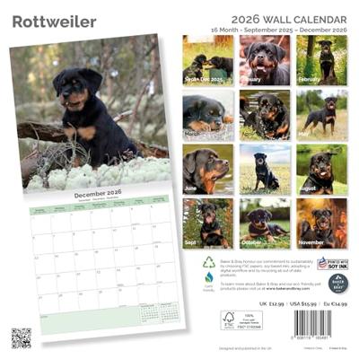 Rottweiler Kalender 2026 Rottweiler Kalender 2026
