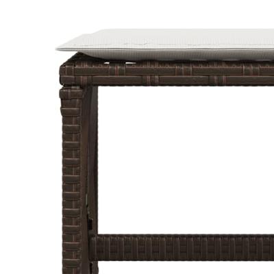 13-delige Tuinset met kussens poly rattan bruin