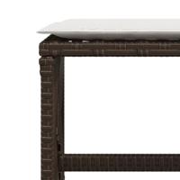 17-delige Tuinset met kussens poly rattan bruin - thumbnail