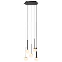 Lucide CALINA - Hanglamp - Ø 42 cm - LED Dimb. - 5x8,2W 2700K - Zwart | Premium - thumbnail