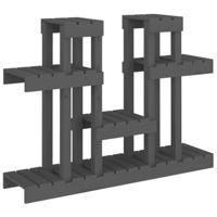 VidaXL Plantenstandaard grijs 104,5x25x77,5 cm massief grenenhout - thumbnail