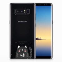Samsung Galaxy Note 8 Telefoonhoesje met Naam Cat Good Day - thumbnail