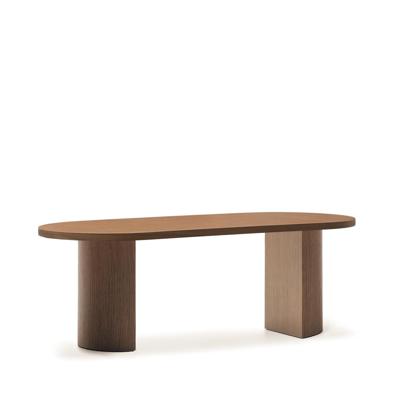 Kave Home Ovale Eettafel 'Nealy' Walnootfineer, 200 x 100cm Kave Home Ovale Eettafel 'Nealy' Walnootfineer, 200 x 100cm