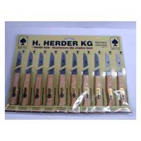 H.H schilmes NIET RVS bl hout recht 10st - thumbnail