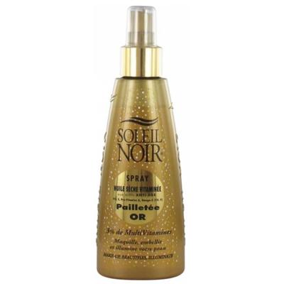 Soleil Noir Spray Huile Sèche Vitaminée Pailletée Or 150ml Soleil Noir Spray Huile Sèche Vitaminée Pailletée Or 150ml