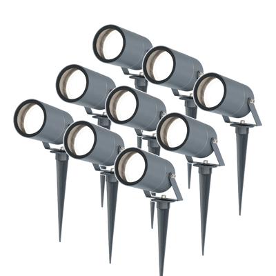 Set van 9 Spikey LED prikspots - GU10 4 Watt 345 Lumen - Dimbaar - Kantelbaar - 6500K daglicht wit - IP64 Waterdicht - Antraciet - Tuinspots - Pinspots Set van 9 Spikey LED prikspots - GU10 4 Watt 345 Lumen - Dimbaar - Kantelbaar - 6500K daglicht wit - IP64 Waterdicht - Antraciet - Tuinspots - Pinspots