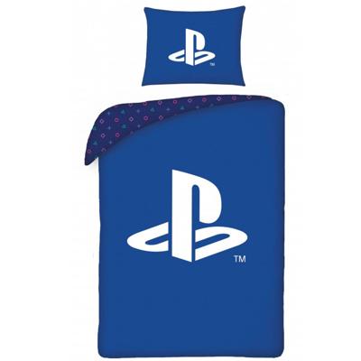 Playstation Dekbedovertrek blauw 140 x 200 cm katoen