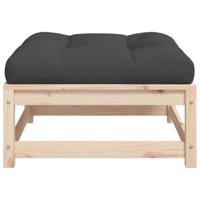 Tuinvoetenbank met kussen massief grenenhout - thumbnail