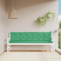 VidaXL Tuinbankkussens 2 st 200x50x7 cm oxford stof groen - thumbnail