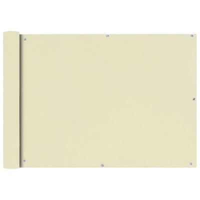 VidaXL Balkonscherm oxford textiel 75x400 cm crème