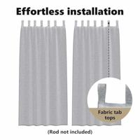 VidaXL Voile gordijn 2 pcs donkergrijs 260 x 140 cm polyester - thumbnail
