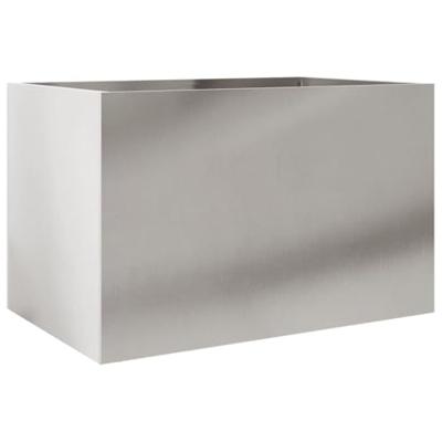 VidaXL Plantenbak 62x40x39 cm roestvrij staal zilverkleurig