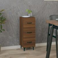 Dressoir 34,5x34x90 cm bewerkt hout bruin eikenkleur - thumbnail