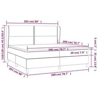 Boxspring met matras stof taupe 200x200 cm - thumbnail