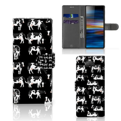 Sony Xperia 10 | Telefoonhoesje | Met pasjeshouder | Koetjes Sony Xperia 10 | Telefoonhoesje | Met pasjeshouder | Koetjes