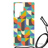 Samsung Galaxy S23 Ultra Doorzichtige Silicone Hoesje Funky Retro - thumbnail