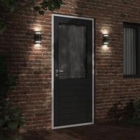VidaXL Buitenwandlamp gegoten aluminium zwart - thumbnail