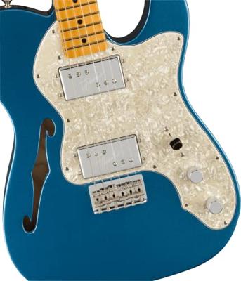 Fender American Vintage II 1972 Telecaster Thinline Lake Placid Blue MN elektrische gitaar met koffer