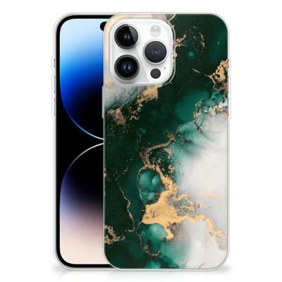 TPU Siliconen Hoesje voor iPhone 14 Pro Max Marmer Groen TPU Siliconen Hoesje voor iPhone 14 Pro Max Marmer Groen
