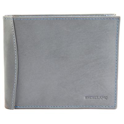 Excellanc leren heren portemonee Grijs Blauw Excellanc leren heren portemonee Grijs Blauw