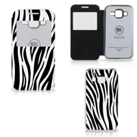 Samsung Galaxy Core Prime Telefoonhoesje met Pasjes Zebra - thumbnail