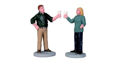 Kerstfiguur A fine vintage set of 2 LEMAX - Lemax