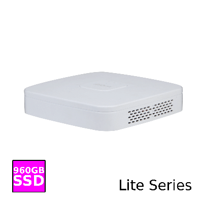 Dahua 4K 4 Kanaals NVR Recorder - NVR4104-P-4KS3 met 960GB SSD Dahua 4K 4 Kanaals NVR Recorder - NVR4104-P-4KS3 met 960GB SSD