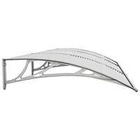 VidaXL Deurluifel 300x100 cm polycarbonaat grijs - thumbnail
